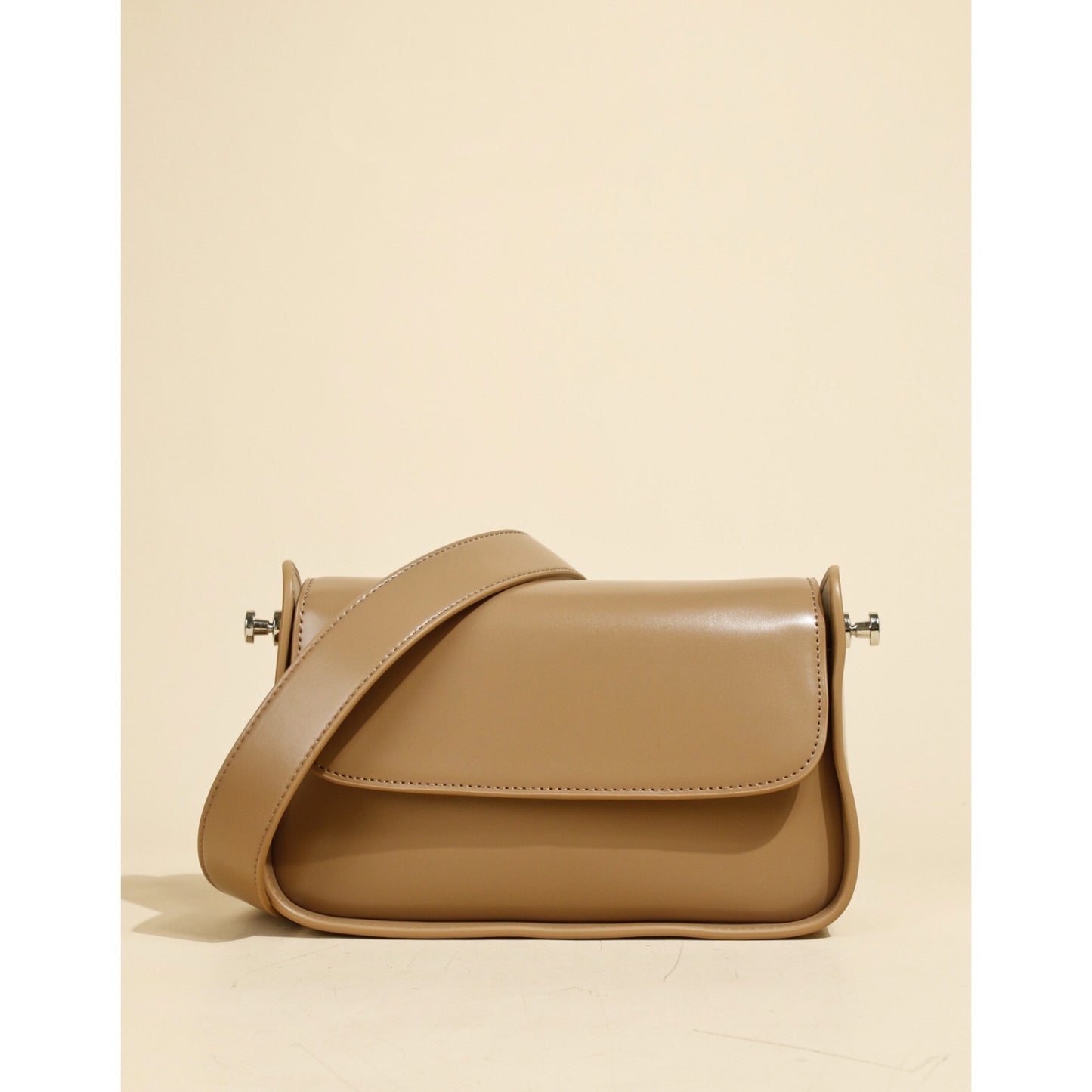 Genuine Leather Cowhide Flap Shoulder Messenger Handbag