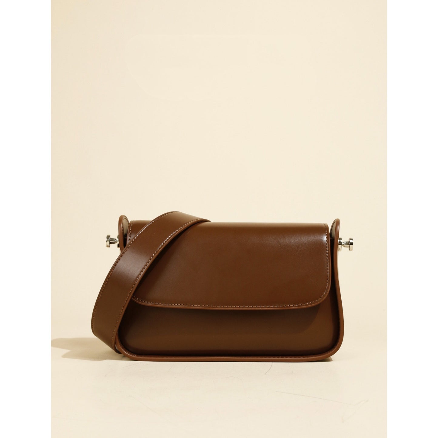 Genuine Leather Cowhide Flap Shoulder Messenger Handbag