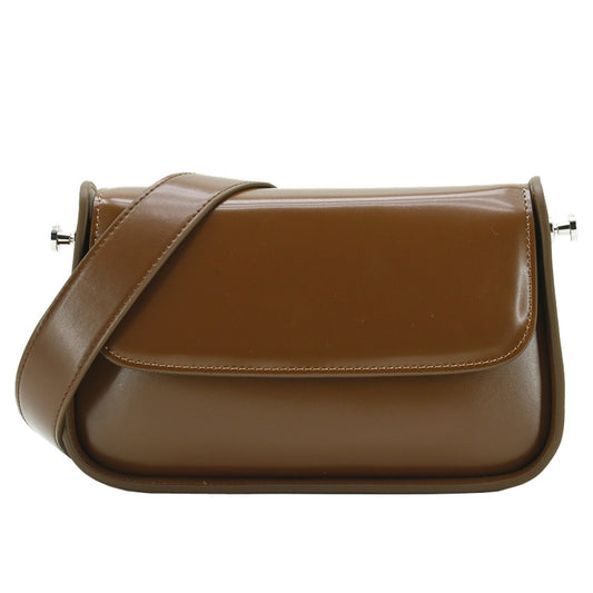 Genuine Leather Cowhide Flap Shoulder Messenger Handbag