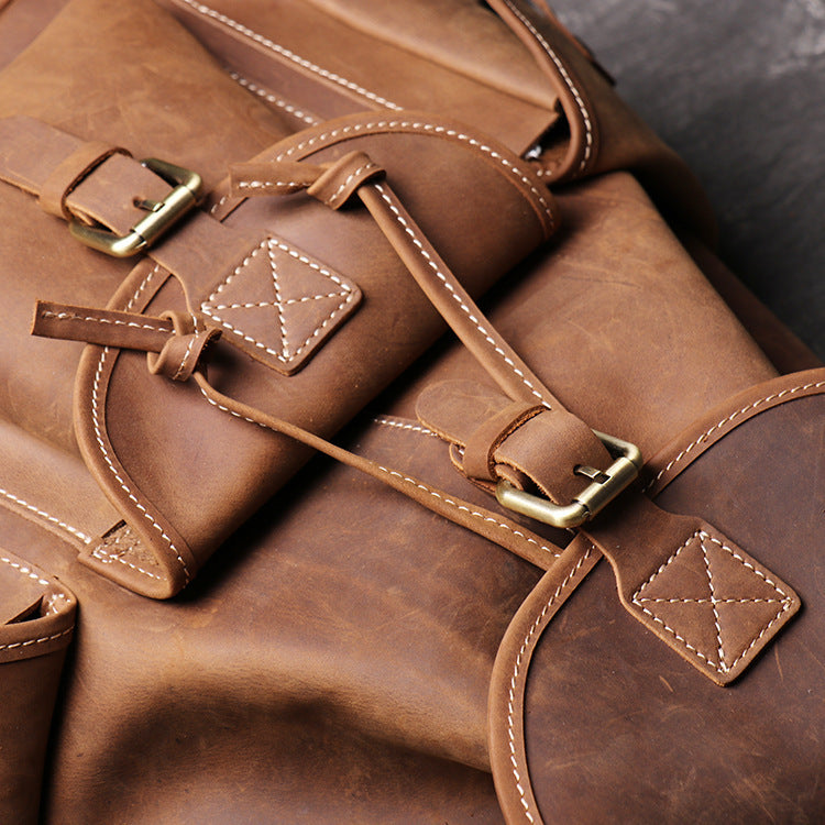 Genuine Leather Unisex Backpack