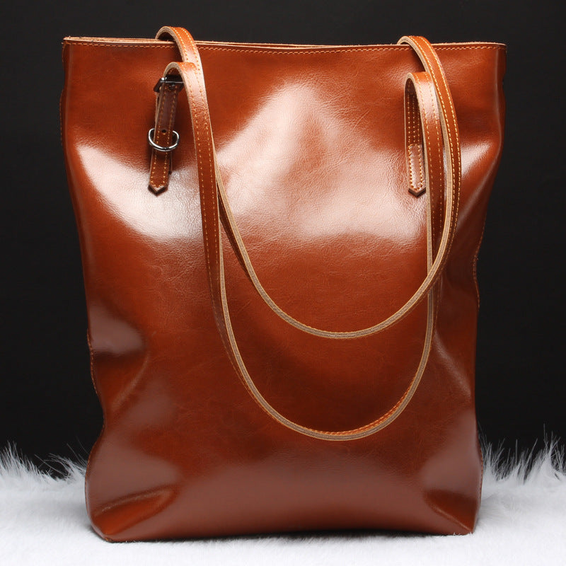 Vintage Style Premium Genuine Leather Tote Bag