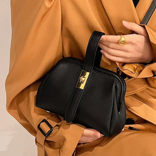 Genuine LeatherSmall Top Handle Crossbody Bag