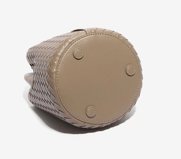 Genuine Leather bag, Hand woven Bag, Vintage Style Leather bag, gift for her, Bucket Bag Women