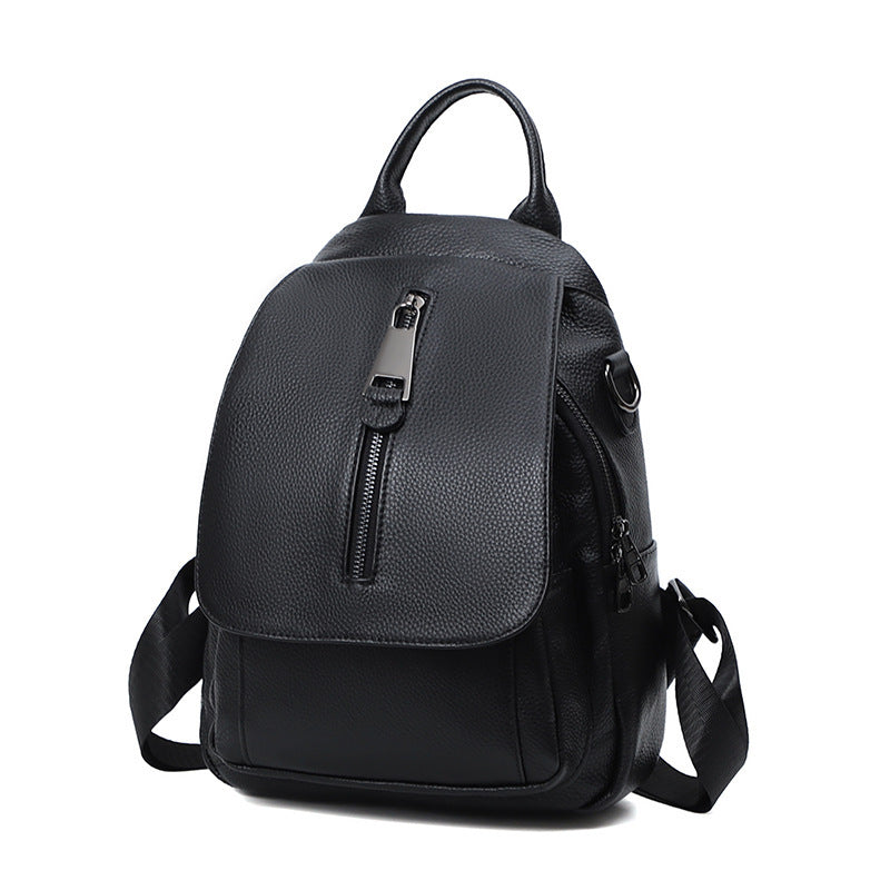 Anti-theft Backpack Ladies Multi-compartment Leather Backpack