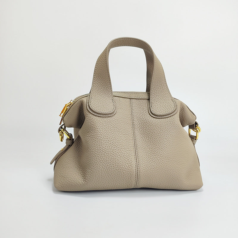 Women's handbag, genuine leather handbag, top layer cowhide crossbody bag, large-capacity single-shoulder bag, high-end Lion Ridge bag