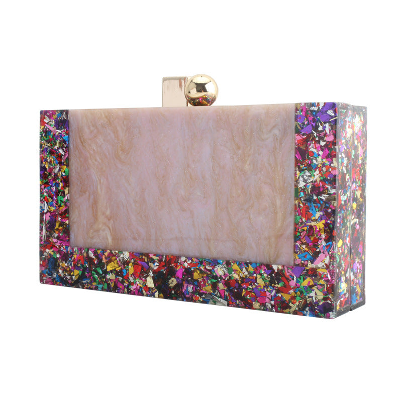 Mosaic bag Clutch bag chain cross-body bag evening bag