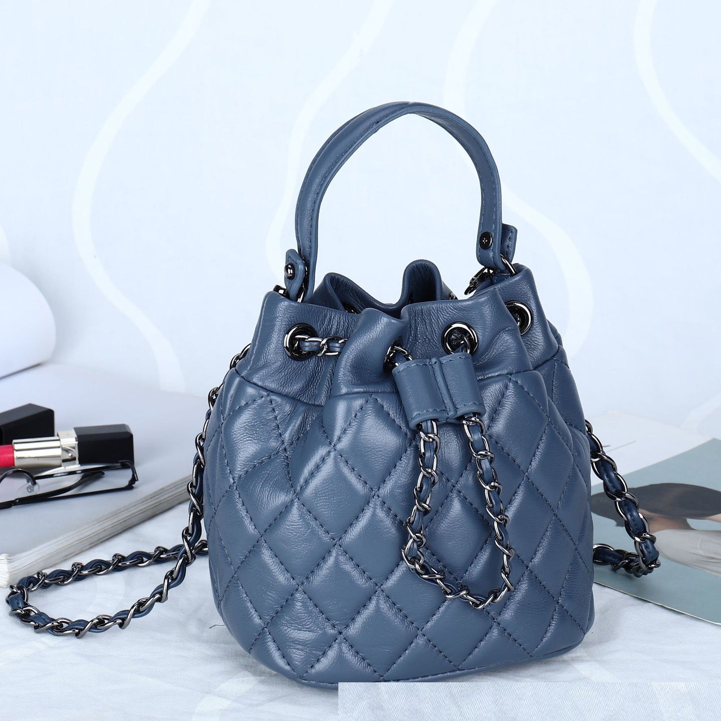 Genuine Leather Crossbody Bag Lambskin