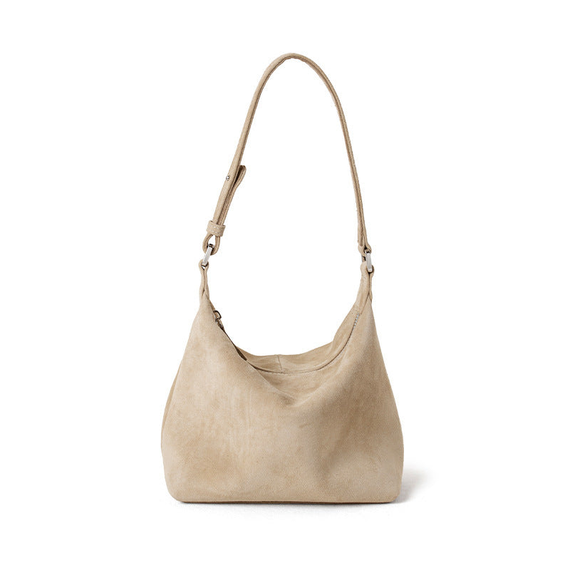 Large Capacity Light Luxury High-grade Goat Skin Suede Tote Bag