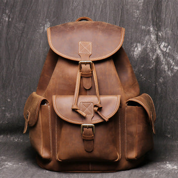 Genuine Leather Unisex Backpack