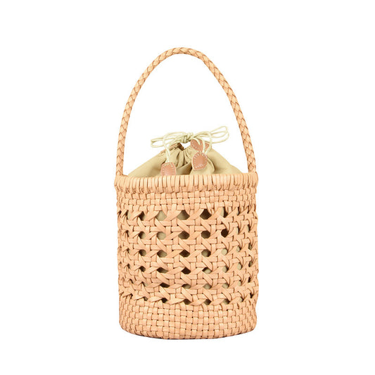 Genuine Leather Women's Woven Shoulder Bag