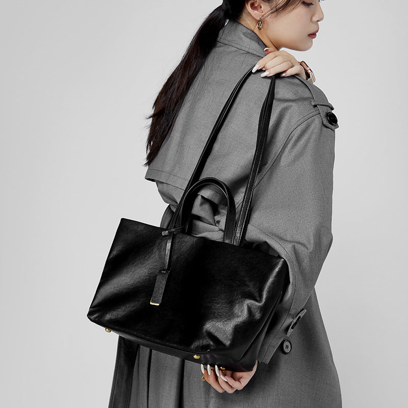 Genuine Leather Women's Bag Underarm One Shoulder Retro