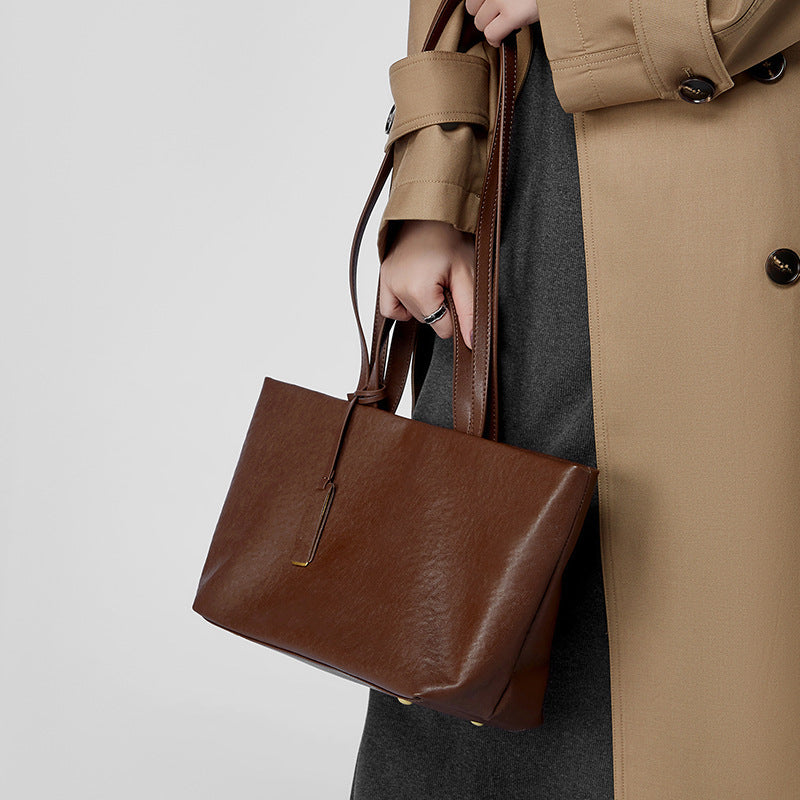 Genuine Leather Women's Bag Underarm One Shoulder Retro