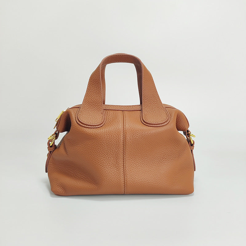 Women's handbag, genuine leather handbag, top layer cowhide crossbody bag, large-capacity single-shoulder bag, high-end Lion Ridge bag