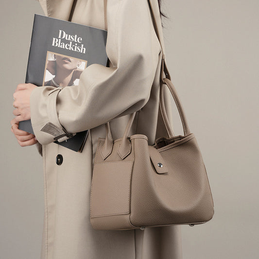 Genuine Leather Shoulder Top Handle Bag