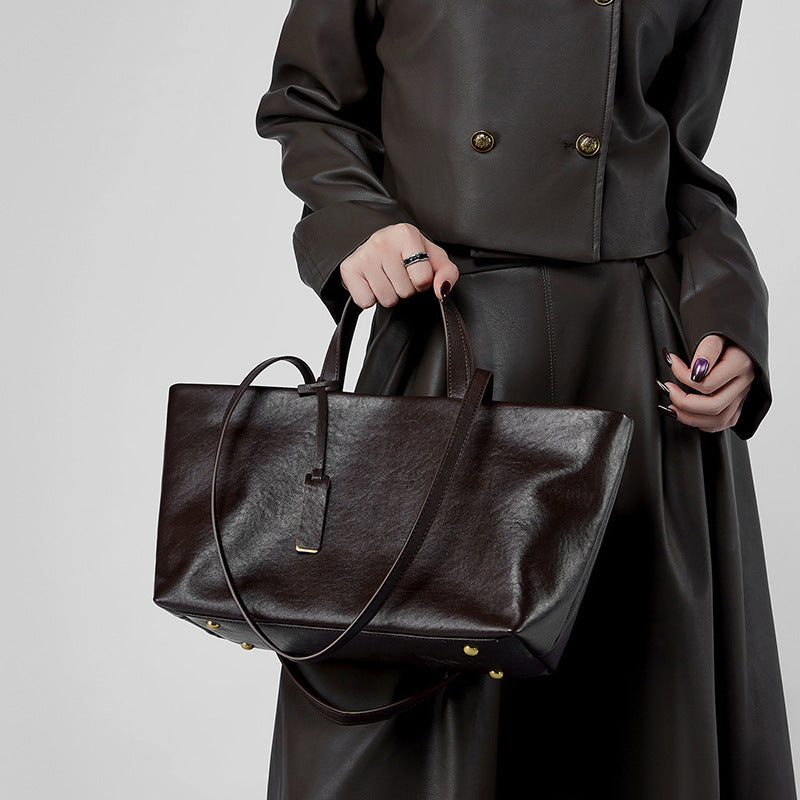 Genuine Leather Women's Bag Underarm One Shoulder Retro
