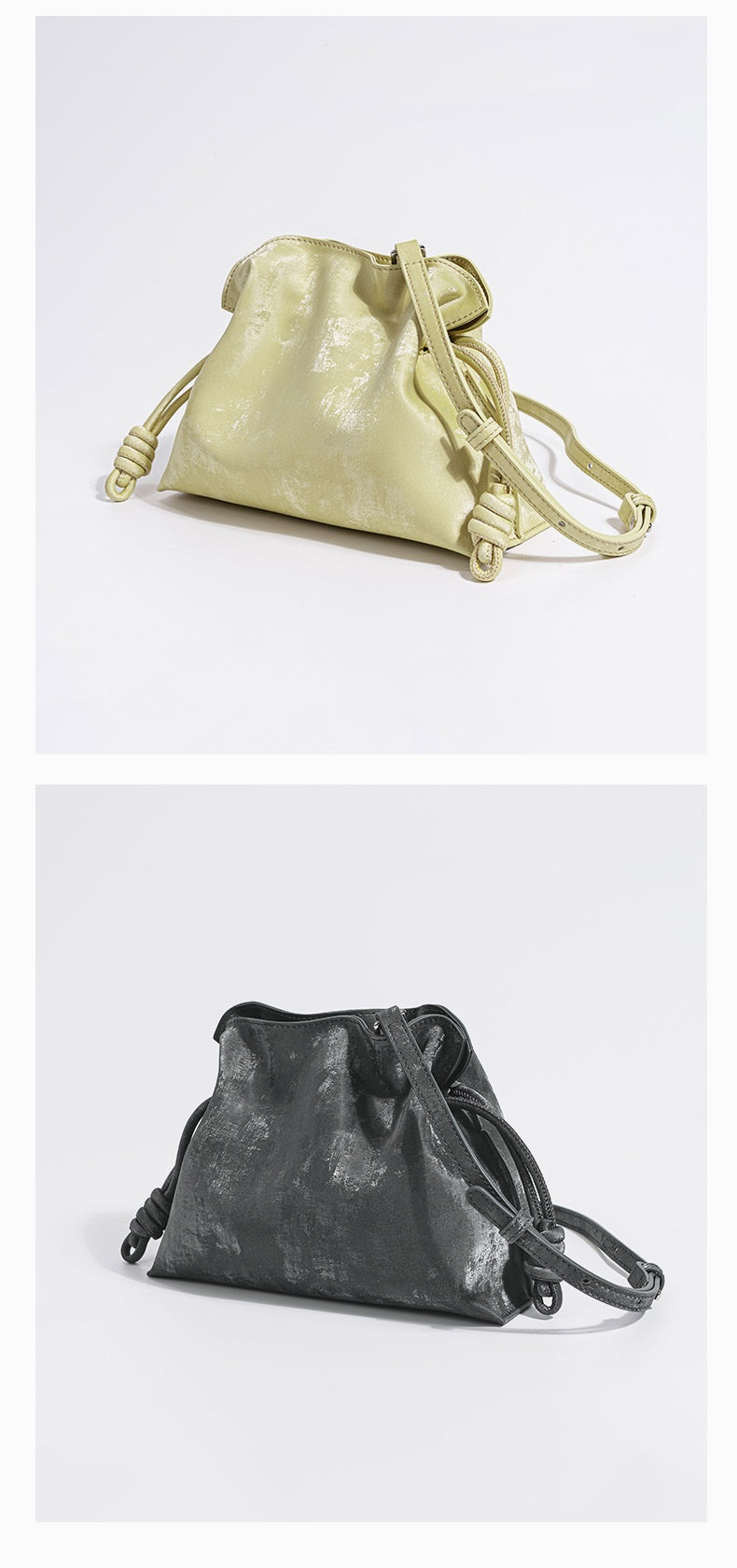 New Chinese Satin Cowhide Drawstring Lucky Bag