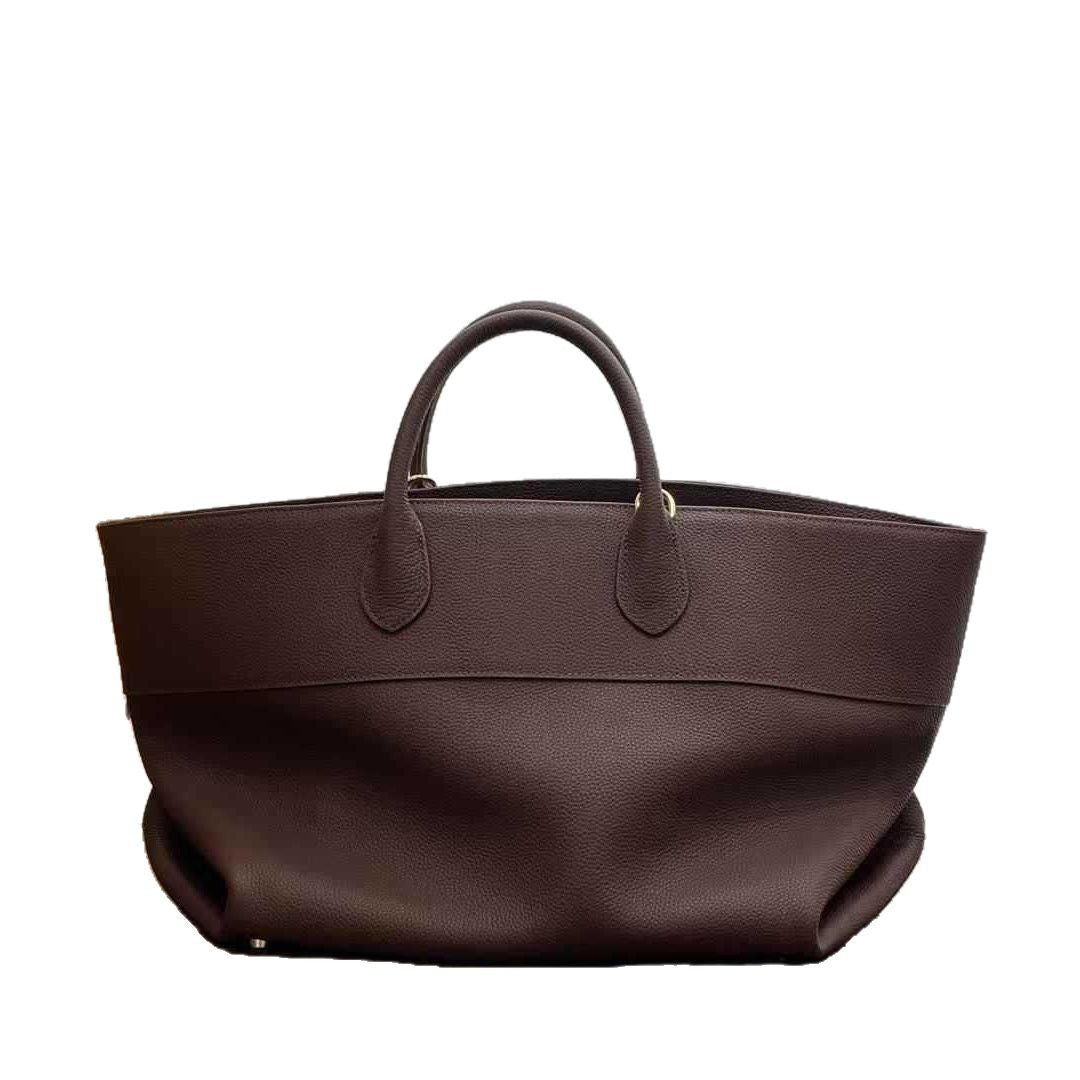 Simple Crossbody First Layer Cowhide Large Capacity Totes