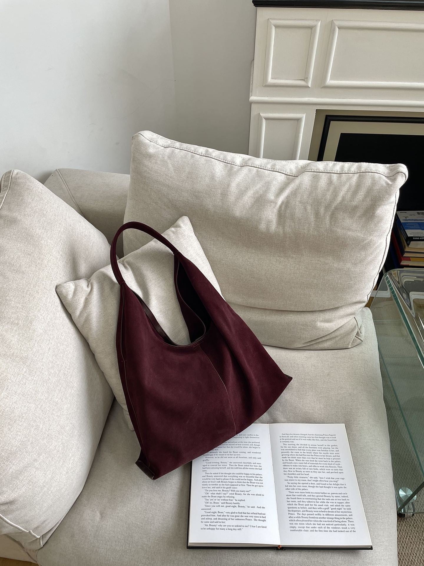 Autumn and winter new sanded leather triangle Tote bag large capacity commuter shoulder bag leisure all- leather women's bag